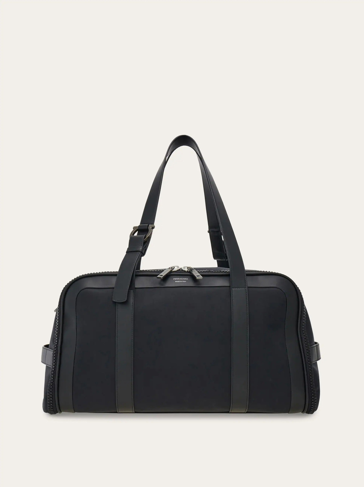 Ferragamo Mens Foldable weekend bag in Black