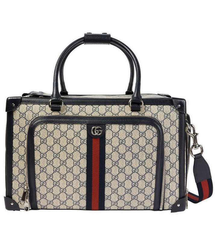 Photo: Gucci GG Small canvas pet carrier