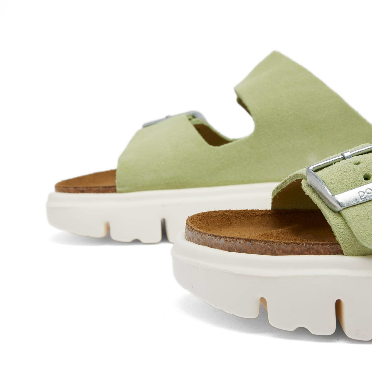 Birkenstock Papillio Arizona Chunky
Suede Leather Faded Lime shoes. 1030539.jpg main image 4