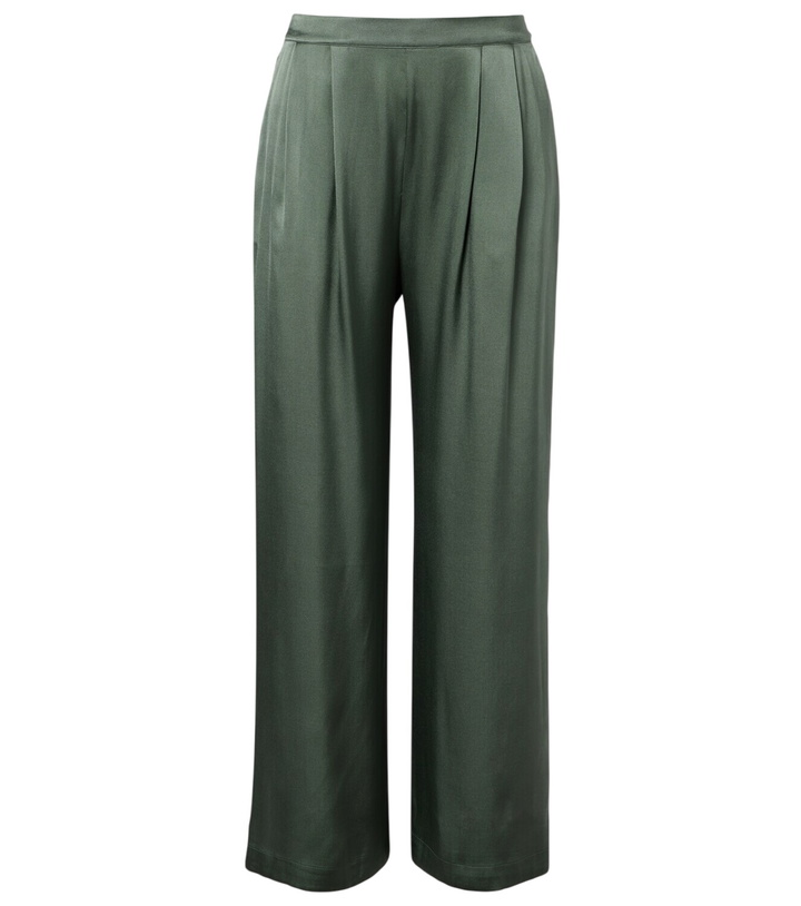 Photo: Asceno Isola pleated silk twill wide-leg pants