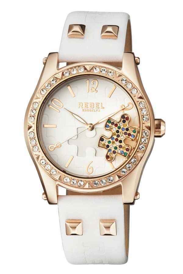 Rebel Gravesend White Dial Ladies Watch RB111-8021