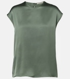 Asceno Dasha silk twill top