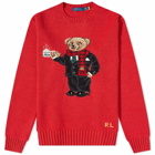 Polo Ralph Lauren Men's LNY Bear Crew Knit in Red