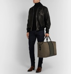 Ermenegildo Zegna - Shell And Pelle Tessuta Leather Holdall - Green