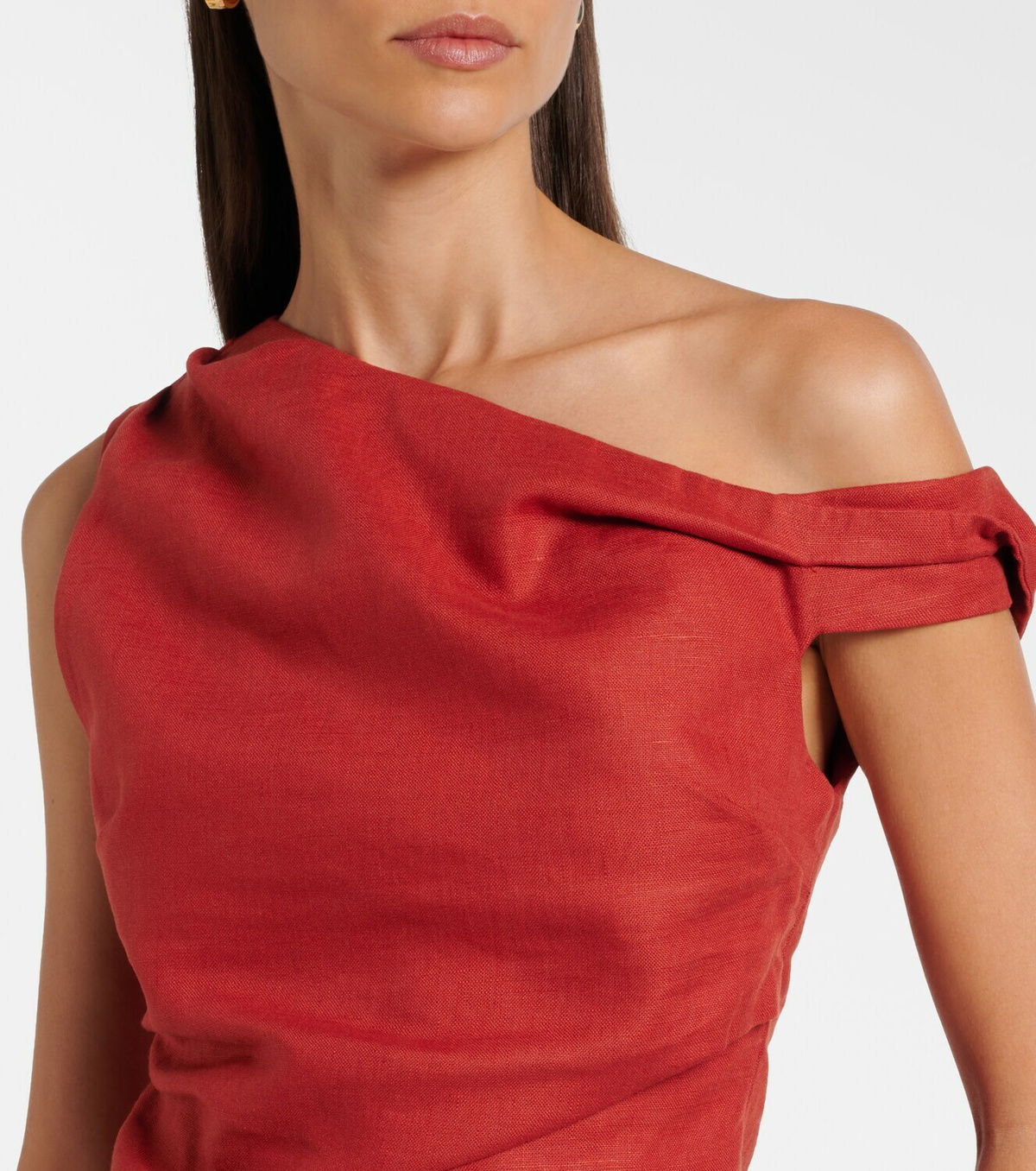 SIR Asymmetric linen top