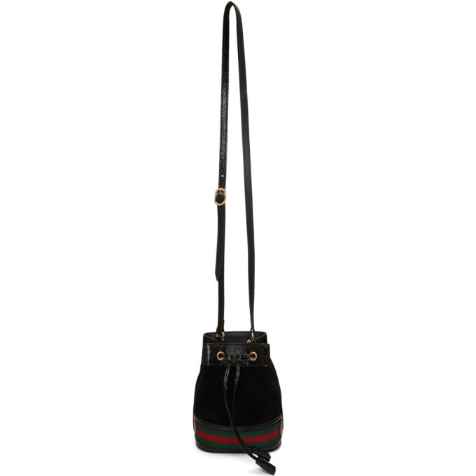 Gucci Black Suede and Patent Ophidia Doctor Bag