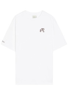 Malbon Bermuda Championship Printed Cotton T-shirt White