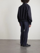 Canali - Straight-Leg Cotton-Blend Twill Trousers - Blue