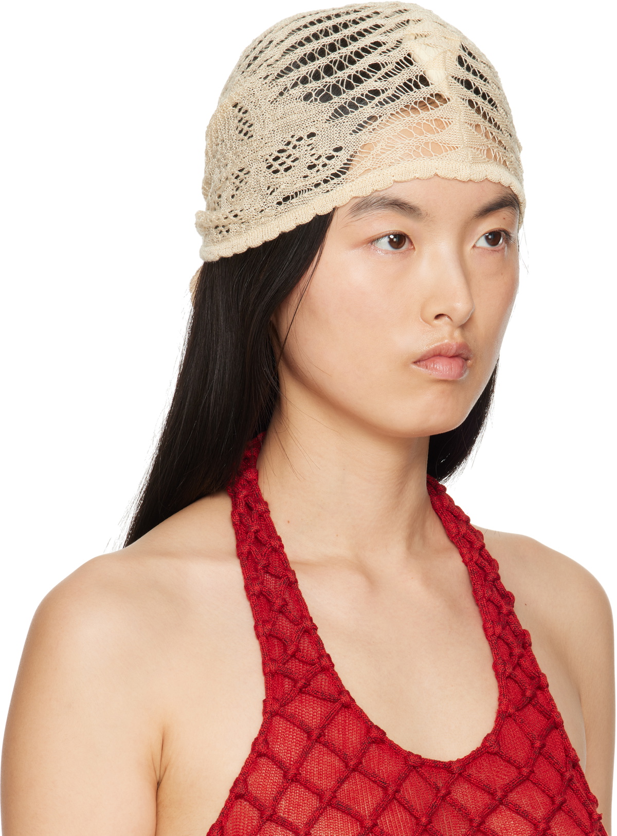Isa Boulder Beige Tattoolace Headscarf