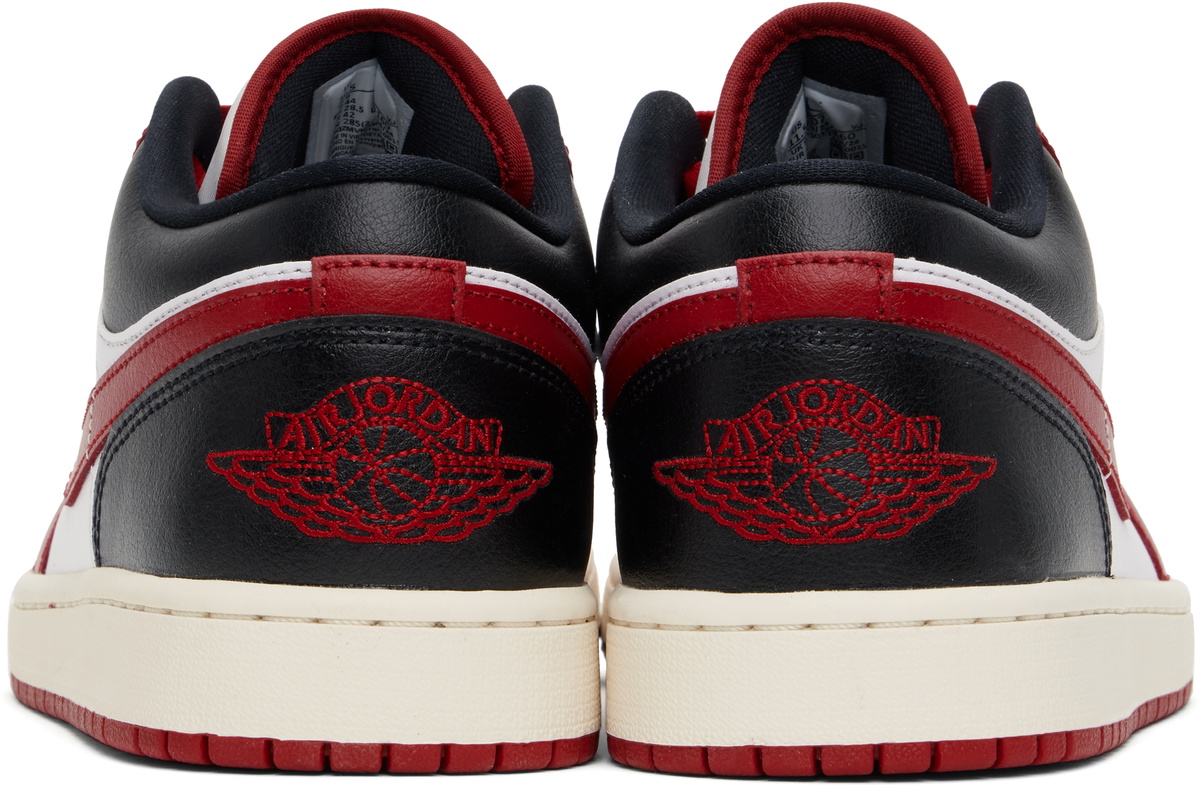 Nike Jordan Black & Red Air Jordan 1 Low Sneakers