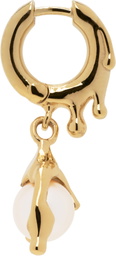 Alan Crocetti Gold Nano Pearl Melt Single Earring