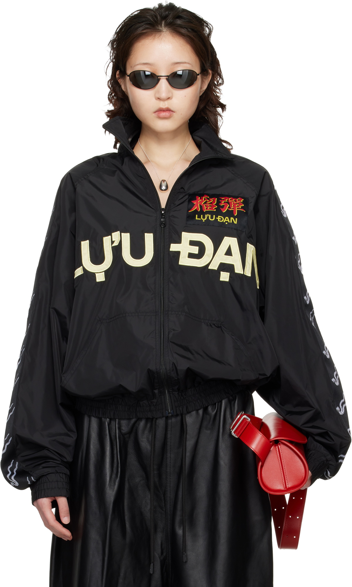 LU'U DAN Black Windbreaker L-D Jacket