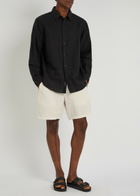 Rag & Bone Finch Linen-blend Shirt Black