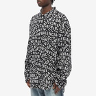 Balenciaga Men's All Over Logo Shirt in Black/Grey