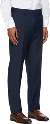 Boss Navy Check Genius5 Trousers