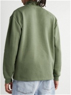 Armor Lux - Logo-Appliquéd Cotton-Jersey Half-Zip Sweatshirt - Green
