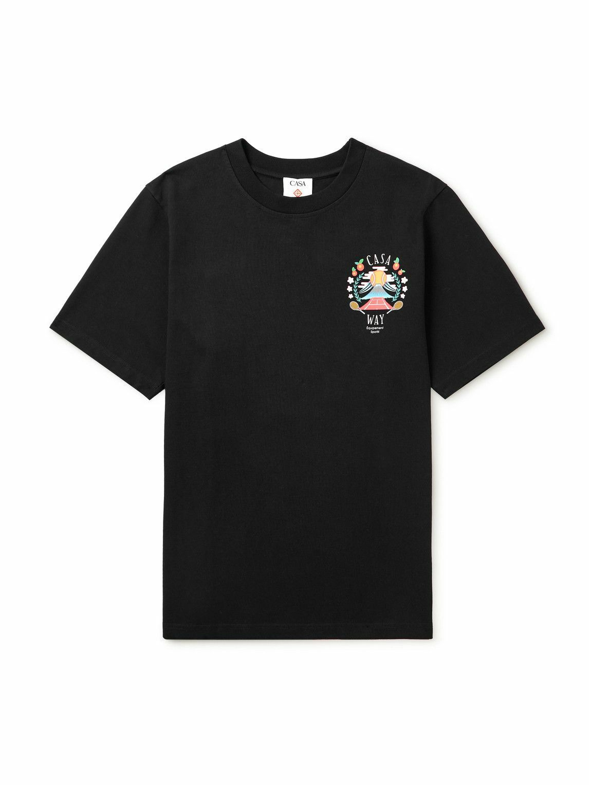 【関税込み】Casablanca ブラック Pentathlon Tシャツ Casablanca Pentathlon Tシャツ | ブラック | FARFETCH JP