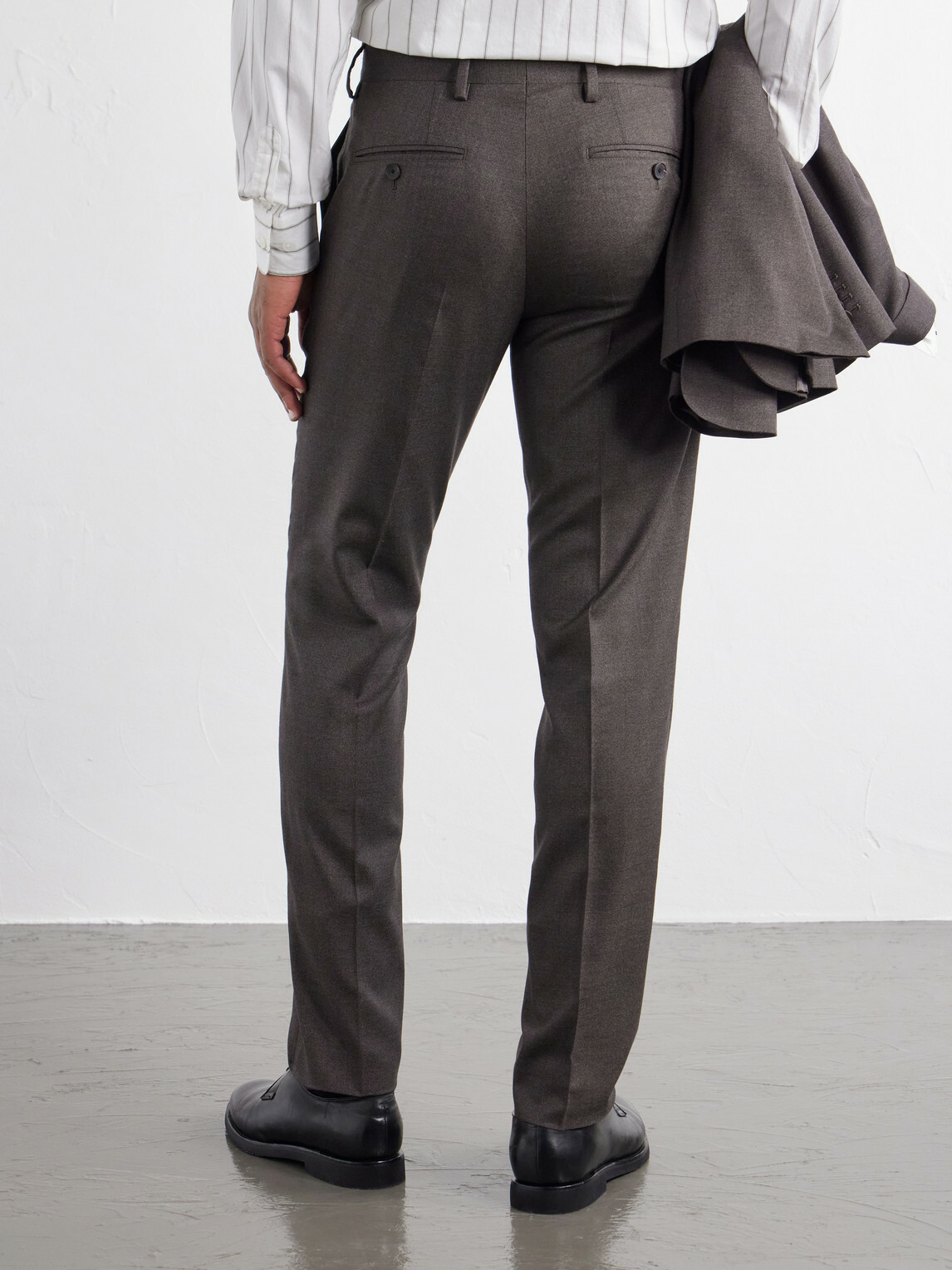 Mr P. - Luxe Straight-Leg Wool and Silk-Blend Trousers - Brown