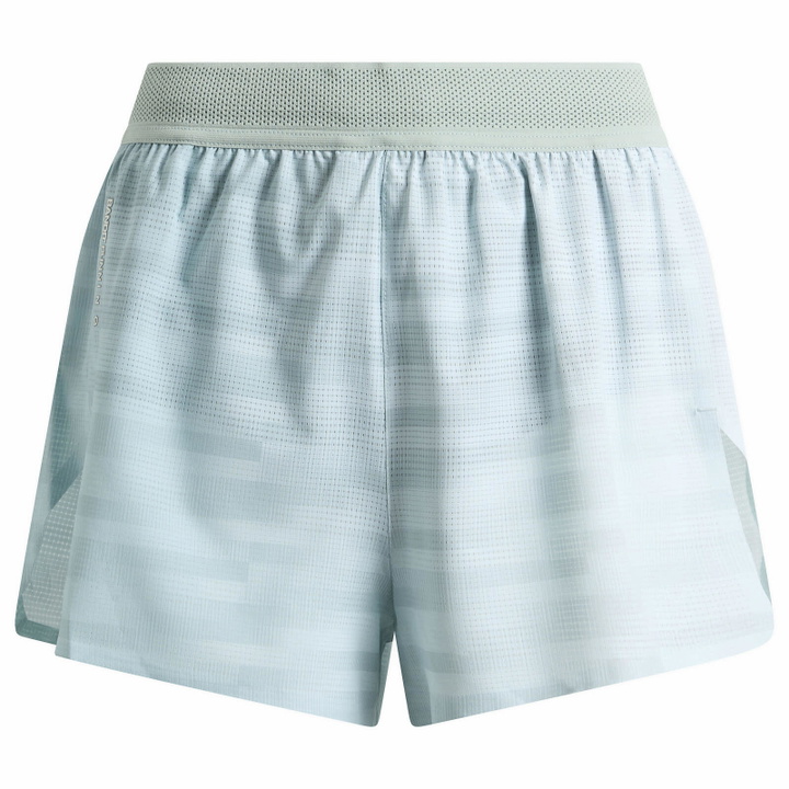 Photo: Bandit Women's Women’s Split Shorts With 2 Tone Mesh Waistband in Lagoon/Mist Mutli