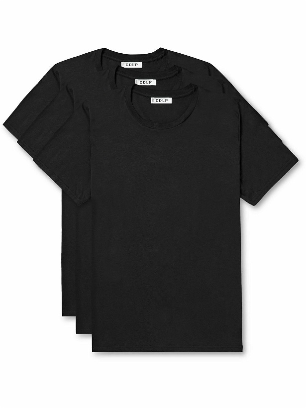Photo: CDLP - Three-Pack Lyocell and Pima Cotton-Blend Jersey T-Shirts - Black