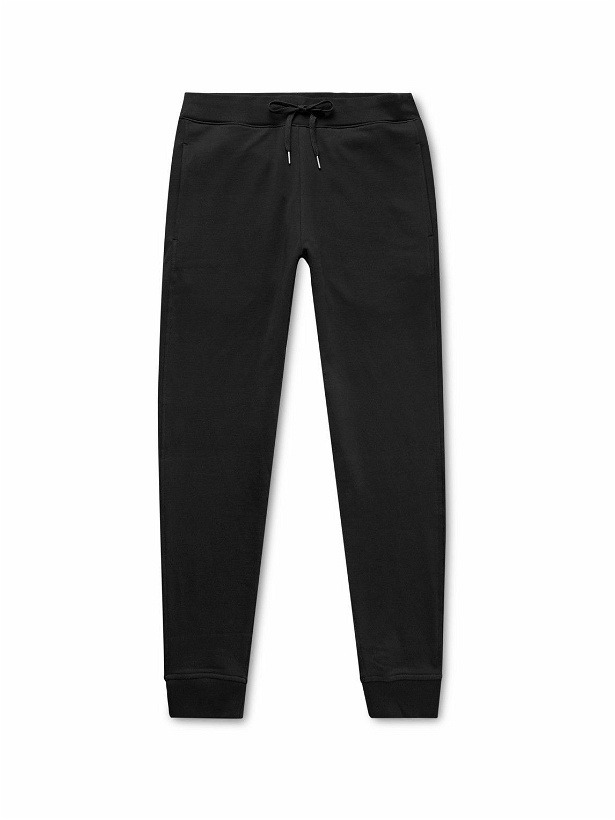 Photo: Håndværk - Tapered Loopback Pima Cotton-Jersey Sweatpants - Black