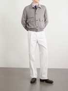 Dunhill - Suede-Trimmed Wool Jacket - Neutrals