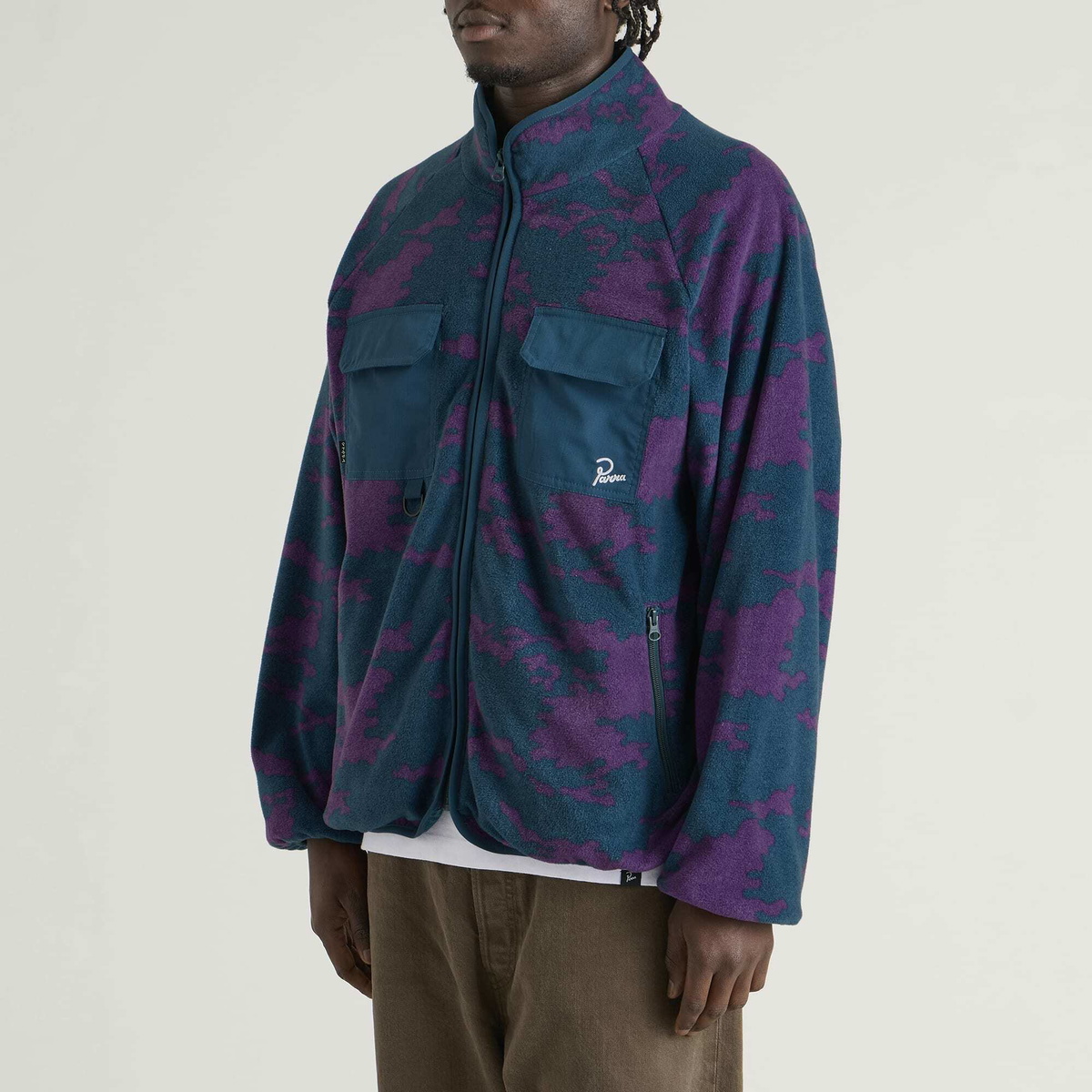 By Parra Men's Darwin Camo Fleece Jacket in Blue