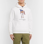 Polo Ralph Lauren - Printed Fleece-Back Cotton-Blend Jersey Hoodie - White