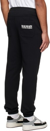 Balmain Black Small 'Balmain' Stamp Sweatpants