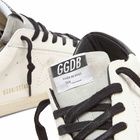 Golden Goose Men's Super Star Leather Sneaker in White/Grey/Black