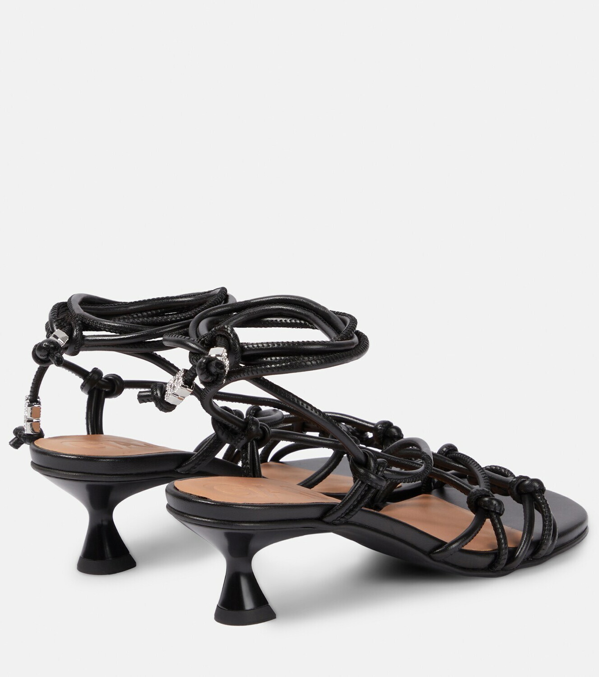 ganni leather sandals