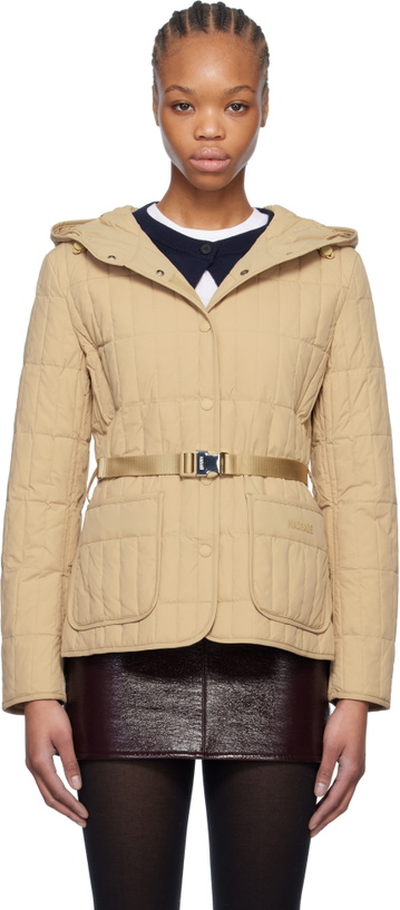 Photo: MACKAGE Beige Raja Vertical Quilted Light Down Jacket