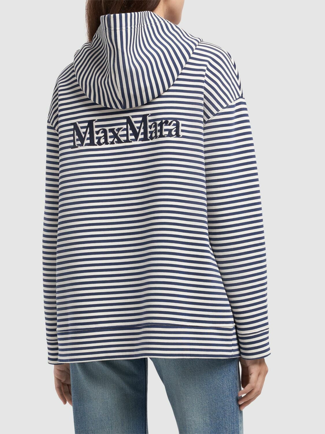 ⭐︎S Max Mara DORIA コットン ジャージー フーディー ⭐︎ S MAX MARA Doria Scuba Jersey Zip Hoodie S Max Mara