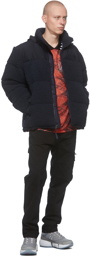 The North Face Navy Down Sherpa Nuptse Jacket