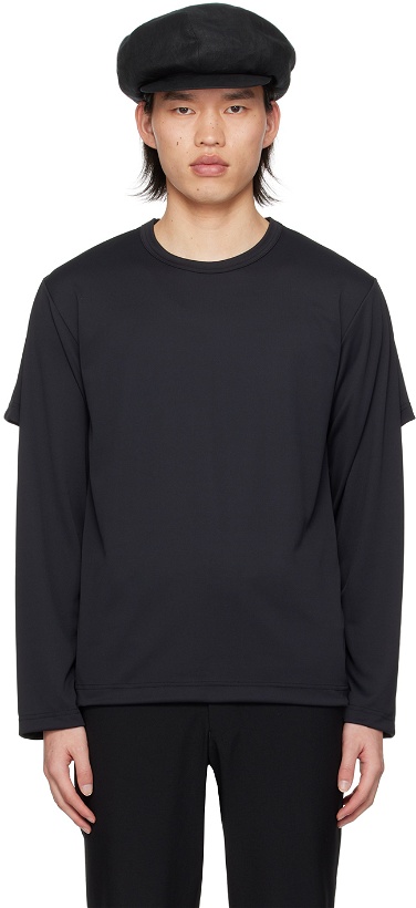 Photo: Comme des Garçons Homme Plus Black Layered Long Sleeve T-Shirt