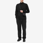 Beams Plus Men's Long Sleeve Mock Neck T-Shirt in Black