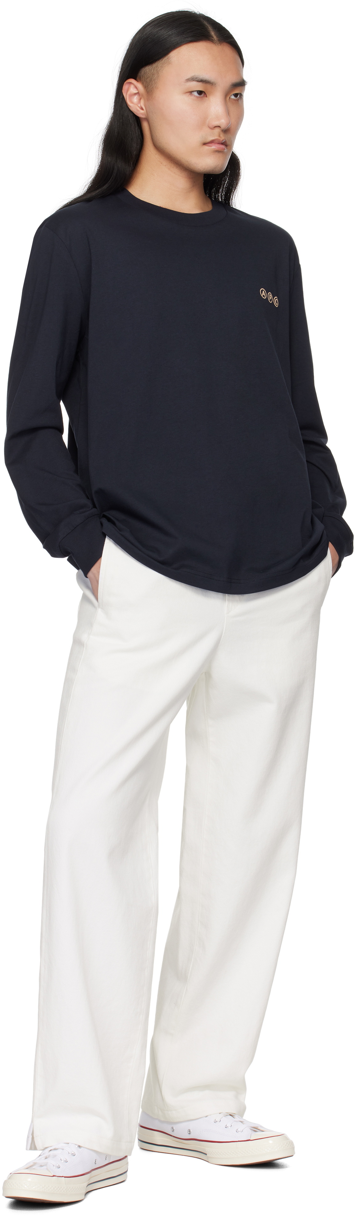 A.P.C. Navy Manche Longue Adresse T-shirt A.P.C.
