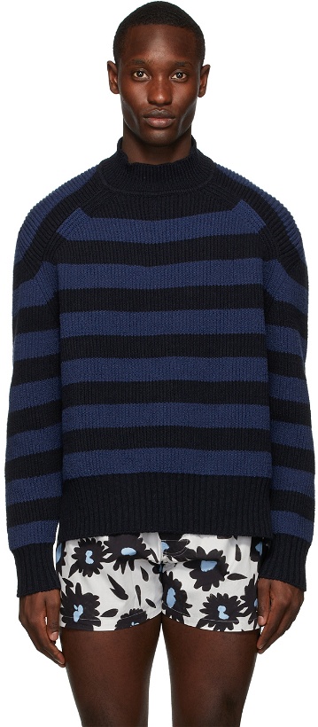 Photo: Jacquemus Blue & Navy 'La Maille Rayures' Sweater