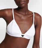 Prada Logo cotton jersey bralette