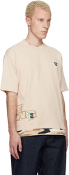 AAPE by A Bathing Ape Beige 'AAPEUNVS' Graphic T-shirt