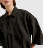 Lemaire Gathered silk-blend shirt dress