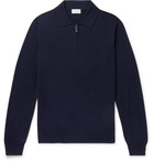 Brioni - Slim-Fit Wool Half-Zip Sweater - Men - Navy