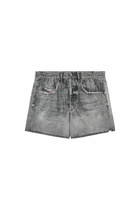 Diesel Swim shorts with denim trompe l'oeil print - Swim shorts Mens in Grey