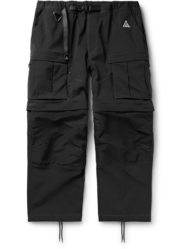 Photo: Nike - ACG Smith Summit Convertible Stretch-Nylon Cargo Trousers - Black