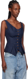 Vivienne Westwood Navy Monday Vest Top