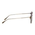 Garrett Leight Gold and Brown Convoy 56 Sunglasses