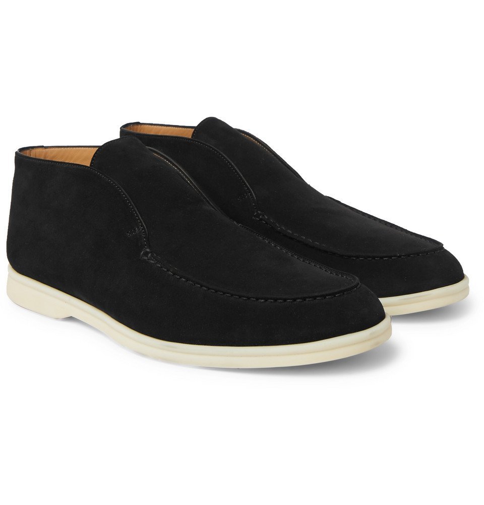 Loro Piana - Open Walk Suede Boots - Black Loro Piana