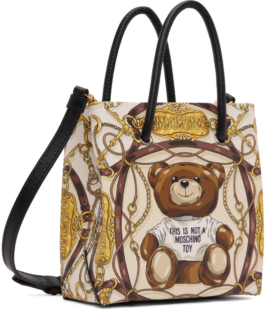 Moschino Brown & Gold Teddy Scarf Bag