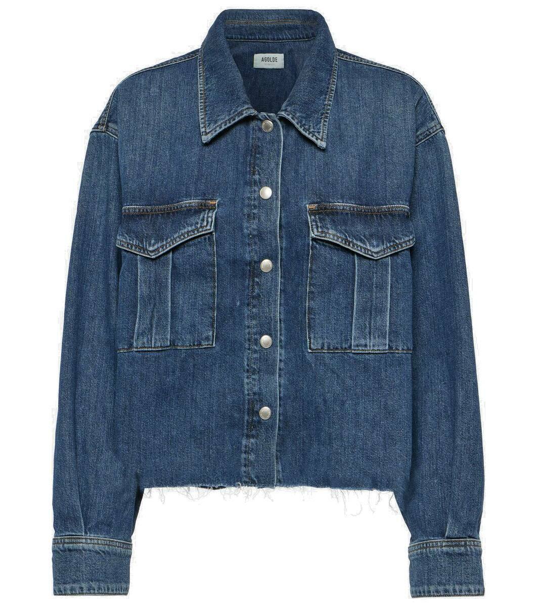 l'appartement ☆AGOLDE NYX DENIM Shirt Agolde Nyx cropped denim shirt AGOLDE