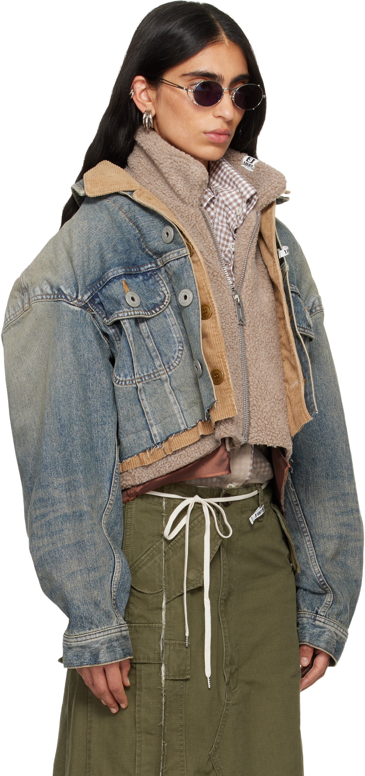 Maison MIHARA YASUHIRO Blue Triple Layered Denim Jacket
